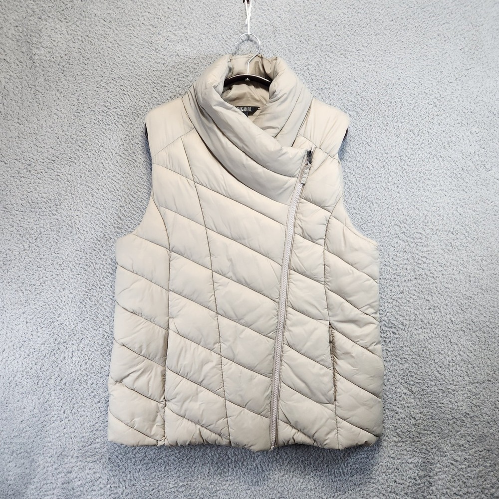 Women's Quilted Vest in Cream